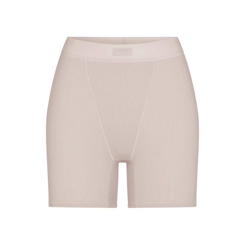 Skims cotton rib boxer in Stone